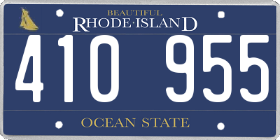 RI license plate 410955