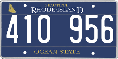 RI license plate 410956
