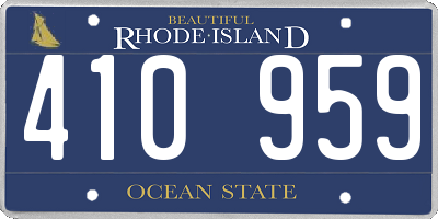 RI license plate 410959