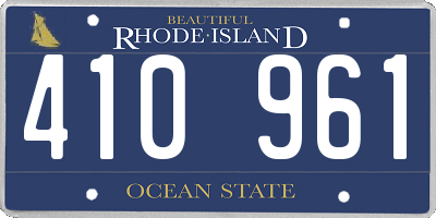 RI license plate 410961