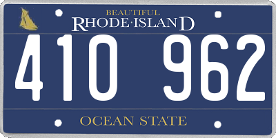 RI license plate 410962