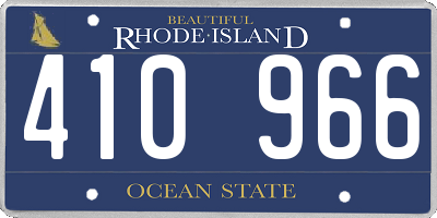 RI license plate 410966