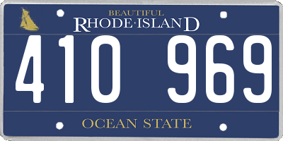 RI license plate 410969