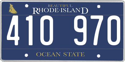 RI license plate 410970