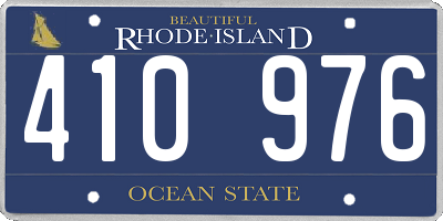 RI license plate 410976