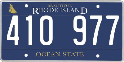 RI license plate 410977