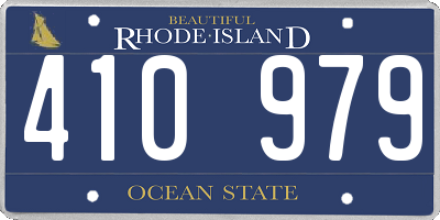 RI license plate 410979