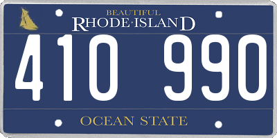 RI license plate 410990