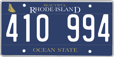 RI license plate 410994
