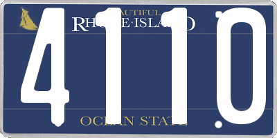 RI license plate 4110