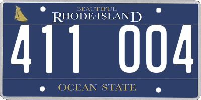 RI license plate 411004