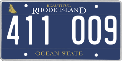 RI license plate 411009