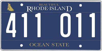RI license plate 411011