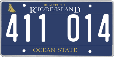 RI license plate 411014
