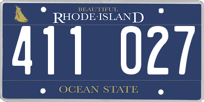 RI license plate 411027