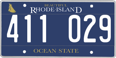 RI license plate 411029