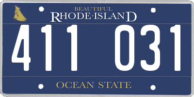 RI license plate 411031