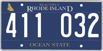 RI license plate 411032