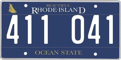 RI license plate 411041