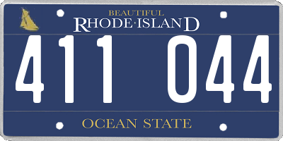 RI license plate 411044