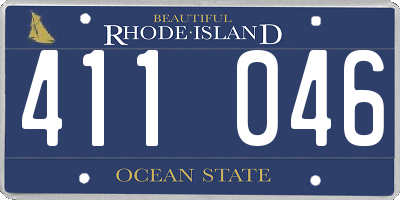 RI license plate 411046