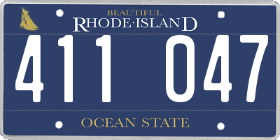 RI license plate 411047