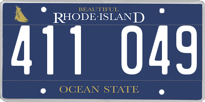 RI license plate 411049