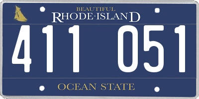 RI license plate 411051