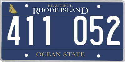 RI license plate 411052