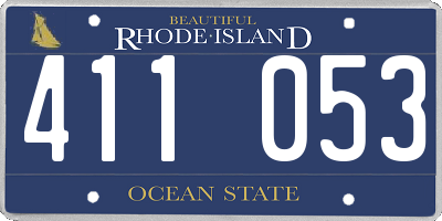 RI license plate 411053