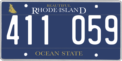 RI license plate 411059