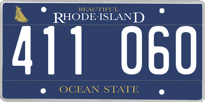 RI license plate 411060