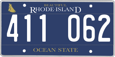 RI license plate 411062