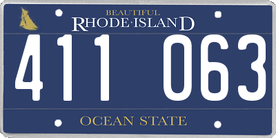 RI license plate 411063