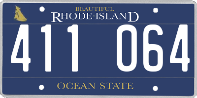 RI license plate 411064
