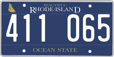 RI license plate 411065