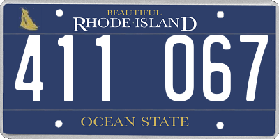 RI license plate 411067