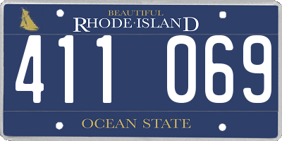 RI license plate 411069