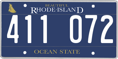 RI license plate 411072