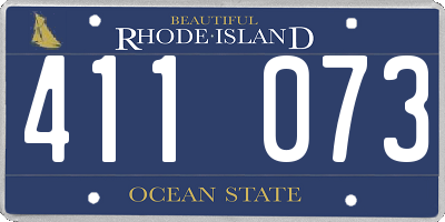 RI license plate 411073