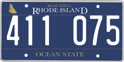 RI license plate 411075