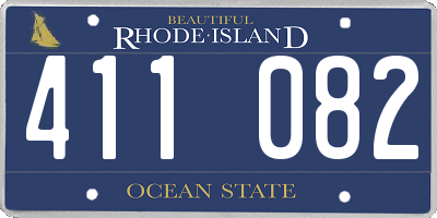 RI license plate 411082