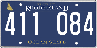 RI license plate 411084