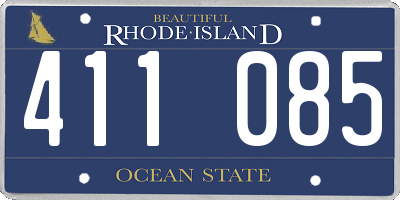 RI license plate 411085