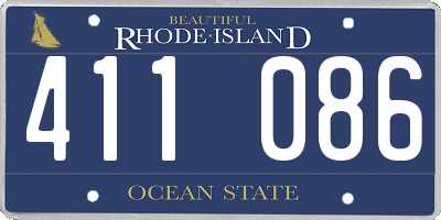 RI license plate 411086