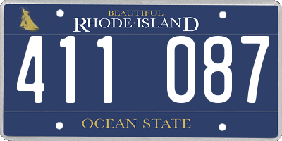 RI license plate 411087