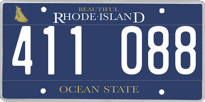 RI license plate 411088