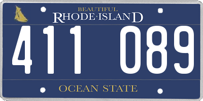 RI license plate 411089