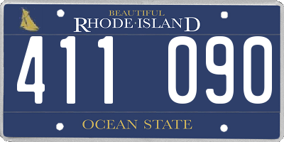 RI license plate 411090