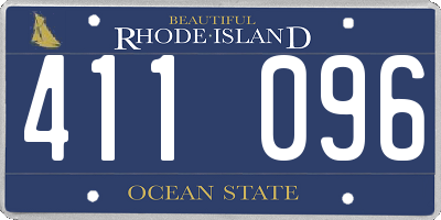 RI license plate 411096